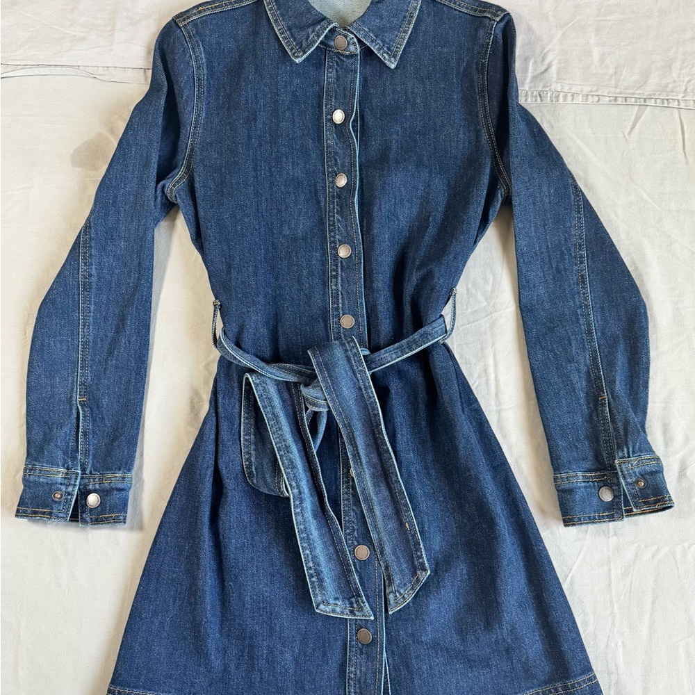 Steve Madden Blue Denim Long Sleeve Dress
